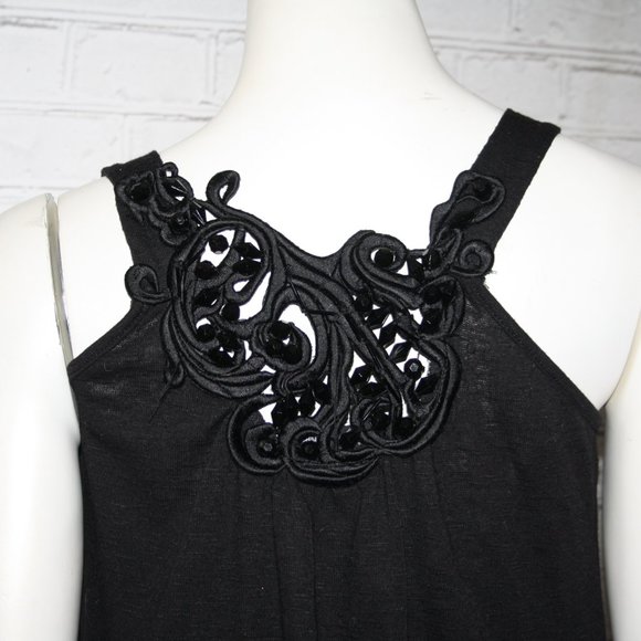 🖤✨ Daytrip · Black Beaded Vest · Size Small - Picture 1 of 6